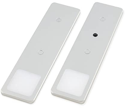 kalb | LED Unterbauleuchten SET Solid2, silbergrau mit mech. Schalter, 3W, 200cm Kabellänge, Auswahl:2er Set neutralweiss