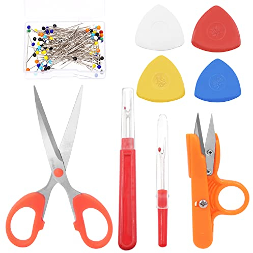 Glarks 506pcs Naht Rippers Kit, 4pcs Naht Rippers, 500pcs Nähstifte gerade Stifte, 1pcs Faden Snip, 1pcs Schere für DIY Dekoration, Quilting, Nähen und Handwerk Zubehör