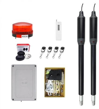 Apriporta Automatico Controller WiFi Attuatore lineare Elettrico Motore da 300 kg Sistema di Apertura Automatica del cancello a Battente con Kit a Doppio Braccio Spesso (Color : Kit F, Size : 1)