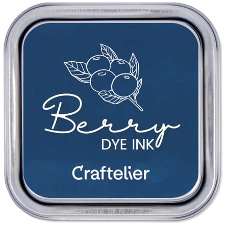 Craftelier Tintenkollektion auf Wasserbasis | Metallbox mit starkem Verschluss | Acryl- oder Gummistempel und poröse Oberflächen | 21 Farben (Berry)