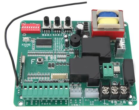Placa de Circuito de Puerta Corredera Indicadores LED de 130x108 Mm Función de Velocidad Lenta Ajuste de Fuerza del Motor con Fuerte Capacidad Antiinterferencias (220V)