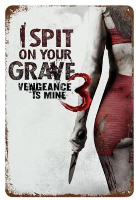 KSOXDAITIP I Spit On Your Grave Movie Poster Wall Decor Art Metal Tin Poster Modern Home Decor Art Metal Poster Home Bar Shop Decorations Vintage Sign Gift 11.8x7.9
