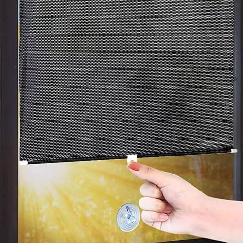 Verdunkelungsrollo Sonnenschutzrollo Saugnapf-Rollos, Sichtschutz Fensterrollo Rollo, Temporäre Jalousien UV Schutz, Tragbarer Isolierender Fenster-Abdeckungsvorhang