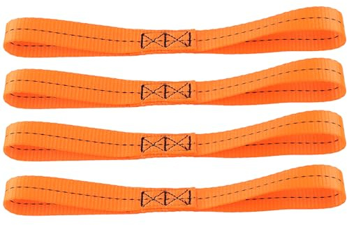 GEARMONSTER 4 x Zurrschlaufen, Doppelschlaufen Gurtschlaufen 30cm lang, 25 mm breit, Schlaufen Spanngurte Ladungssicherung Zurrgurt für Auto, Motorrad Transport, Fahrrad | Gurtschlaufen, Spanngurt Schlaufen, Ladungssicherung, Transport, Fahrrad, Anhänger, robuste Gurtbandschlaufen, vielseitig