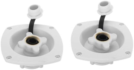 JECOMPRIS 2St Wassertankmündung drehbar mit Deckel RV-Wassereinlassabdeckung Ersatzteile für Wohnmobile Boot zubehör Wohnwagen zubehör RV-Wasserschlauchanschluss Camper-Teile pp Weiß