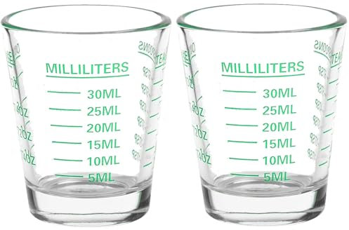 Srgeilzati Shot Glass Measuring Cup (Green, 2)