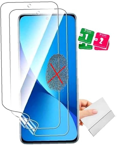 2 Film Protector de Pantalla Transparente de hidrogel Compatible con Redmi Note 10S