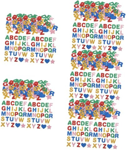 Lurrose 5stücke Selbstklebende Buchstabenaufkleber Für Projekte Dekorationssticker Für Scrapbooking Basteln Und Kreative Beschriftungen Pro Packung
