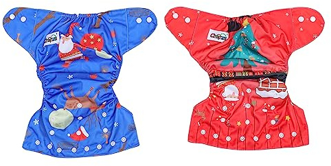 VICASKY 8stücke Weihnachts Pants Wasserdichte Training Pants Mit Druckknopf Atmungsaktiv Und Bequem Für Töpfchentraining Mit Schneemann Rentier