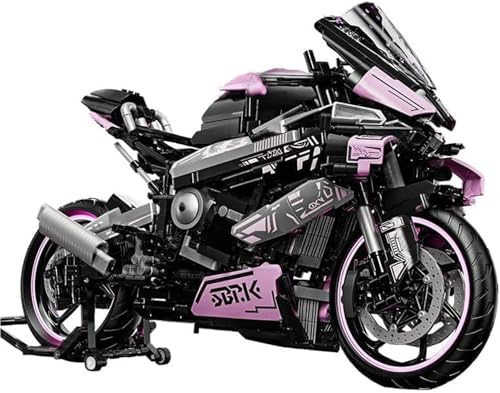 JUCYJULY Motorcycle Building Blocks Kits, 1985 PCS Racing Motorbike Model Building Blocks Set for Adults, MOC Superbike Gifts Construction Vehicles Toys