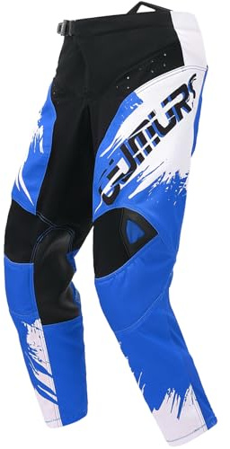 Oumurs Youth Motorcycle Pants for 5-12 Years Olds Boys Girls 600D Tear-Resistant Kids Motocross Pants Summer Riding for Dirt Bike Moto ATV Dual Sports Motocross Cargo Touring Powersports Racing Blue