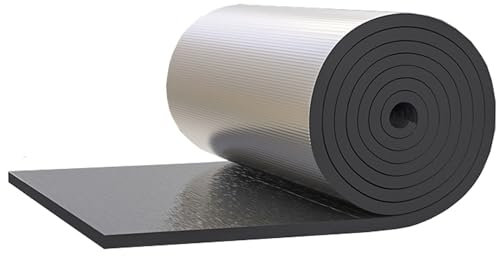 Thermal insulation film Radiator Reflector Reflective Foam Foil Insulation Panels, 5mm Thick Foil Insulation Roll Self-adhesive Pads, Aluminium Film Thermal Insulation Barrier and Vapour Bar