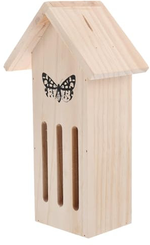 TOYANDONA Holz-insektenhaus Für Wildbienen Und Marienkäfer Fertig Montiert Wetterfest Für Garten Und Balkon Nützlingsunterkunft Mit Natürlichem Design