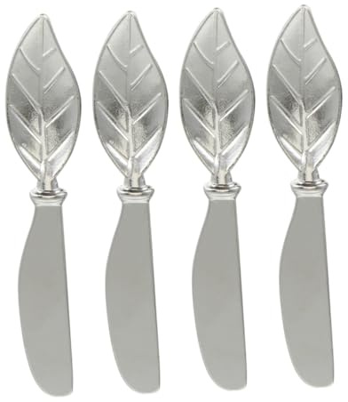 Healifty 4 Pièces Couteau à Beurre Alliage de Élégant pour Fromages et Apéritifs pour Célébrations et Réceptions Design Créatif Européen