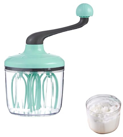 Batteur à œufs manuel – Fouet à crème à manivelle, mélangeur de cuisine multifonctionnel | 1500 ml outil de mousse d'œuf de grande capacité pour la cuisson, la mousse de lait, la préparation de