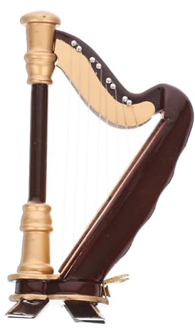 ERINGOGO Arpa in Miniatura in Legno Con Custodia Mini Strumento Musicale Ornamento Per Arpa Per Decorare Case e Uffici
