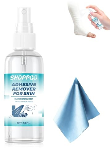 60ml Adhesive Remover for Skin, Adhesive Remover Spray, Stoma Adhesive Remover Spray a Small Towel, Also Used to Remove Bandages and Residual Glue, Silky Touch