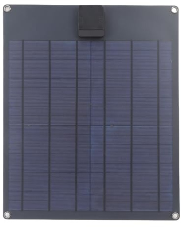 Hamwesh Chargeur Solaire de Batterie de Voiture, Chargeur de Panneau Solaire Portable 35 W Sûr et Fiable avec Contrôleur de Batterie pour Camping-Cars, Tracteurs, Tondeuses à Gazon, Navires