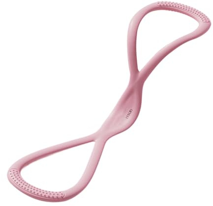 8 Bandes de résistance Bandes de résistance en Forme 8 for Le renforcement Musculaire et Yoga. Corde Silicone avec élastiques Accessoires Sport(25 pounds Powder Pink)