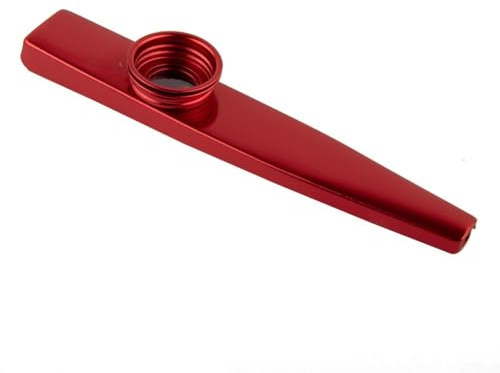 Metal Kazoo Mundharmonika für Anfänger, leichtes Aluminium, Musikinstrument für Musikliebhaber und zum Spielen von Partnern, Rot