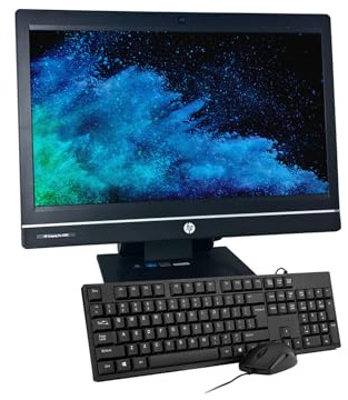 HP Compaq Pro 6300 21.5 All-in-One Desktop Computer, Intel Core i7-3770s, 8 GB RAM, 256 GB SSD, WiFi, Bluetooth, tastiera US QWERTY Windows 11 Pro (ricondizionato)