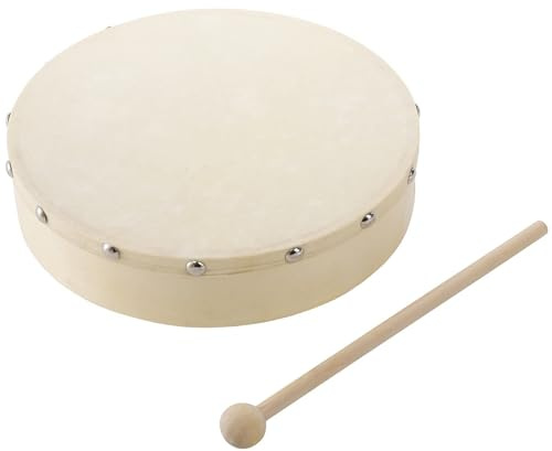 Tambor De Madera - Tambor De Marco De 10 Pulgadas, Instrumento De | Percusión De Madera, Herramienta De Ritmo Educativo | Instrumento De Mano Ruidoso Y Nítido, Aprendizaje Musical Para Niños, P