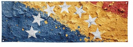 Bandera de 180 x 60 cm, letreros grandes personalizados para colgar en la pared, bandera de Venezuela, pancartas para interiores y exteriores, decoración de pared para negocios, fiesta de cumpleaños