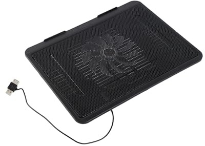 Generic Tapis de Refroidissement pour Ordinateur Portable, Grand Support de Ventilateur Silencieux pour Ordinateur Portable de 14 Pouces, Base de Jeu Ergonomique pour Les Utilisateurs de Bureau à