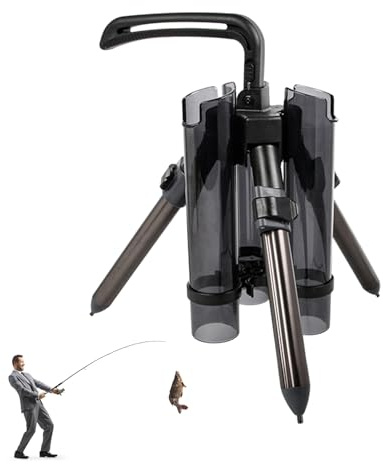 Supporti per canna da pesca verticali | Treppiede per canna da pesca in | alluminio | Supporto spesso Pieghevole Portatile, Organizzatore di Cannes per Yacht marini, Barche, 3 Cannes a