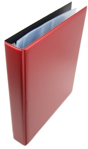 Red Salisbuy 4-up Postcard Album with 10 four card leaves.