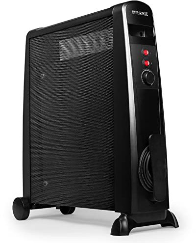Duronic HV101 Radiatore elettrico con pannelli Mica 2500W | Riscaldamento ecoesponsabile in 1 min con termostato regolabile | Spegnimento automatico |3 livelli di potenza | Senza olio