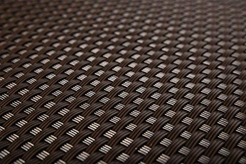 Sellon24® Balkonsichtschutz mit Ösen Balkonverkleidung Sichtschutz Balkonbespannung PE-Rattan RD02 dunkel braun 110 (18,99€/m2)
