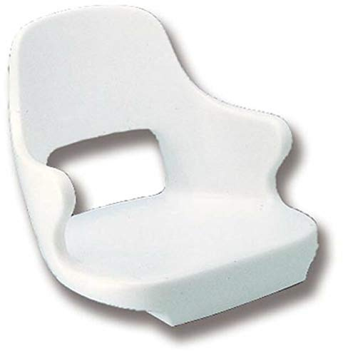 art pesca Sillón con asiento para barcos Capitán, de polietileno, color blanco, altura 40 cm, barco náutico