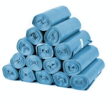 160L Müllsäcke Blau Müllbeutel Sack Abfallbeutel Mülltüten Tüten für Haushalt, Gastronomie und Gewerbe als Abfallsack (200)