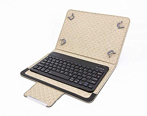 TALIUS Étui pour Tablette CV-3007 pour écrans de 10 Pouces, Clavier Bluetooth magnétique avec Crochets adaptables, Compatible avec Android, Windows et iOS.