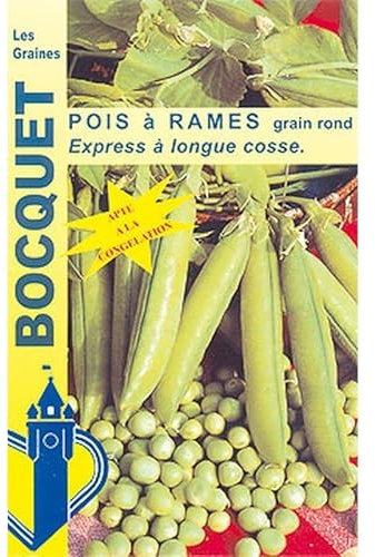 Sachet de graines de Pois rames Express longue cosse 200g - 200 g - Pois à grains ronds - LES GRAINES BOCQUET