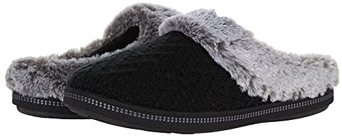 Skechers kvinnors mysiga lägereld sneaker, Svart, 40 EU