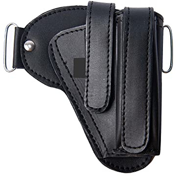Leather Pistol Holster Glock Right Hand Holster Fits Glock 19 Gen 3 26 27 42 48 S&W M&P Shield EZ Western Style universal Pistol Holster Clip Cover with Magazine Catch
