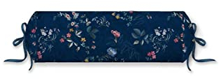Pip Studio Dekokissen Tokyo Bouqet Dark Blue Blumen Blüten Geblümt Floral Zweige Dunkelblau Wendeoptik Zierkissen, Größe:22 x 70 cm