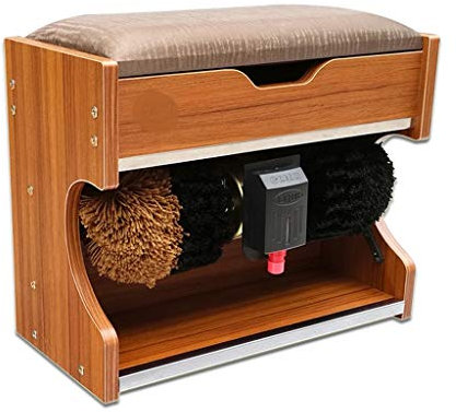 Cireuse à chaussures Cireuse à induction électrique avec boîte de rangement et coussin moelleux Utilisé comme un hion Utilisé comme tabouret à chaussures Convient pour la maison et les affaires (C 40