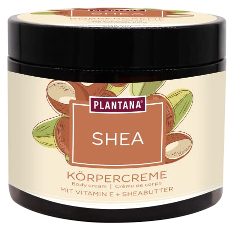 PLANTANA® Bio-Sheabutter Körpercreme 500 ml | für trockene anspruchsvolle Haut | mit Vitamin E | vegan | Fair Trade | aus biologischem Anbau | dermatologisch getestet | ergiebig | schnell einziehend