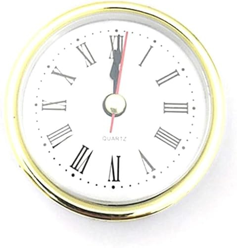 Jowxsx Alarm Clock Round Clock Fit-up Insert Quartz Insertion with Roman Numeral Quartz Movement Battery Operated Clocks for Desk Table Bedroom Office Bathroom Travel Clocks Silent