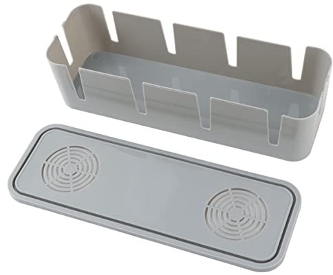 UPKOCH Caja Organizadora De Cables De Seguridad para Almacenamiento De Regletas y Cargadores Estilo Moderno para Escritorios y Espacios Reducidos