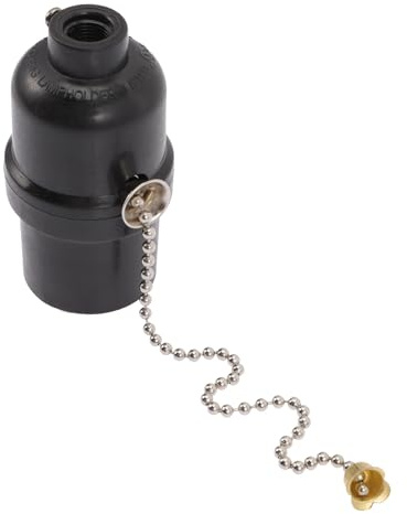 HOMSFOU Douille de lampe E27 avec cordon de serrage - Changement de chaîne de traction - Douille de lampe E27 - Avec cordon de serrage - Douille de lampe en verre