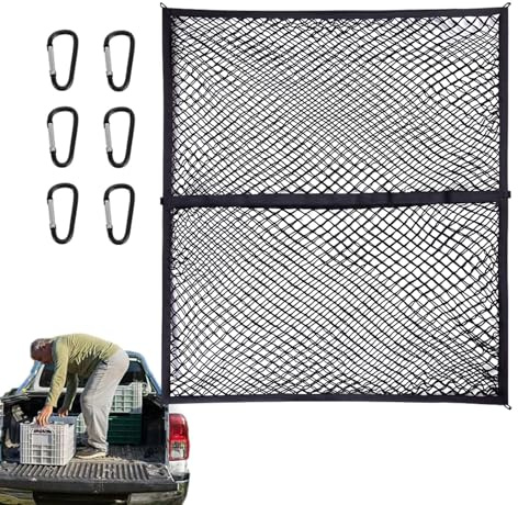 COMFOLIVING Rete per bagagli SUV, rete per bagagli, gancio flessibile per bagagliaio, accessorio universale per interni auto, organizer multifunzionale, migliora la sicurezza