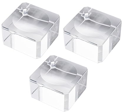 PRETYZOOM Kugelhalter aus Kristallglas 3 Stück Runder Kristallkugel Sockel und Stabil für Schlafzimmer und Wohnzimmer