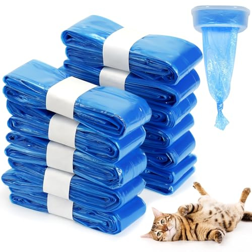 Kattströ påfyllningsförpackning, 12 stycken folieringar påfyllningspåse, kompatibel för Litter Genie XL & LitterLocker (Fashion & II), 4,5 m