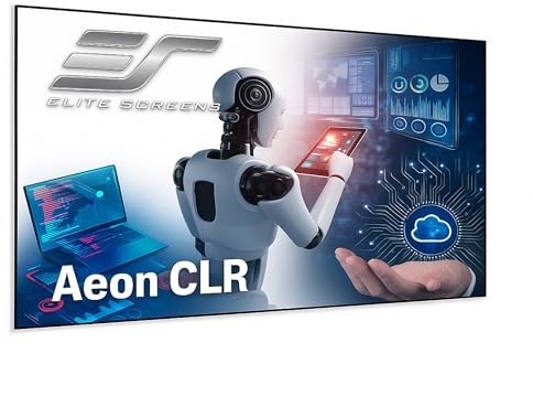 Elite Screens 123 inch UST ALR Projector Screen 16:9 4K 95% Ceiling Ambient Light Rejecting Edge Free Fixed Frame Projector Screen Indoor Movie Home Theater, Aeon CLR AR123H-CLR