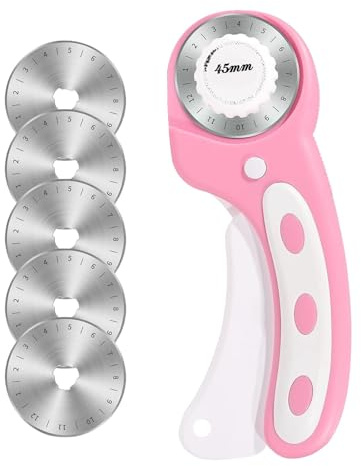 Cortador de tela giratorio, cortador de tela rotativo para tela - Cortadores rotativos para corte de telas,Eficacia de corte de tela ergonómica, precisión de costura, corte de cambio rápido, botón de