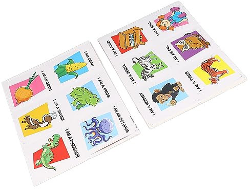 Srliya Brettspiel Zum Erraten von Bildern, Rasante und Spannende Unterhaltung für Familien und Freunde, 66 Cartoon-Karten, Kunststoff, Ideal Zum Lernen für